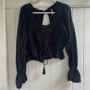 Free People Crochet Long Sleeve